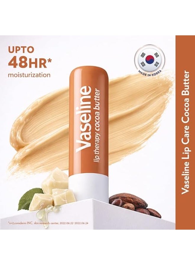 فازلين للعناية بالشفاه | مرطب شفاه بزبدة الكاكاو | ترطيب يدوم حتى 48 ساعة | مع زبدة الكاكاو والشيا | 4.8 غرام - Image 2